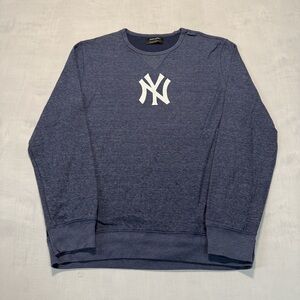 Printed New York Yankees Men's crewneck sweatshirt Y2K Navy Size L